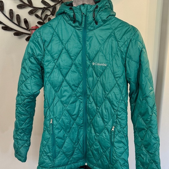 Columbia interchange Women's Teal Quilted Puffer Jacket EUC S - Picture 4 of 11